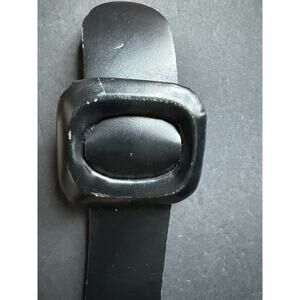 Calderon Wide Leather Belt Black Vintage Large Y2K 80s 90s Career Boho Casual